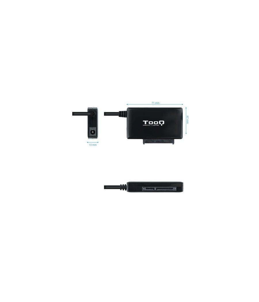 Tooq - adaptador usb 3.0 usb-c a sata para discos duros de 2.5" y 3.5" con alimentador - Imagen 3