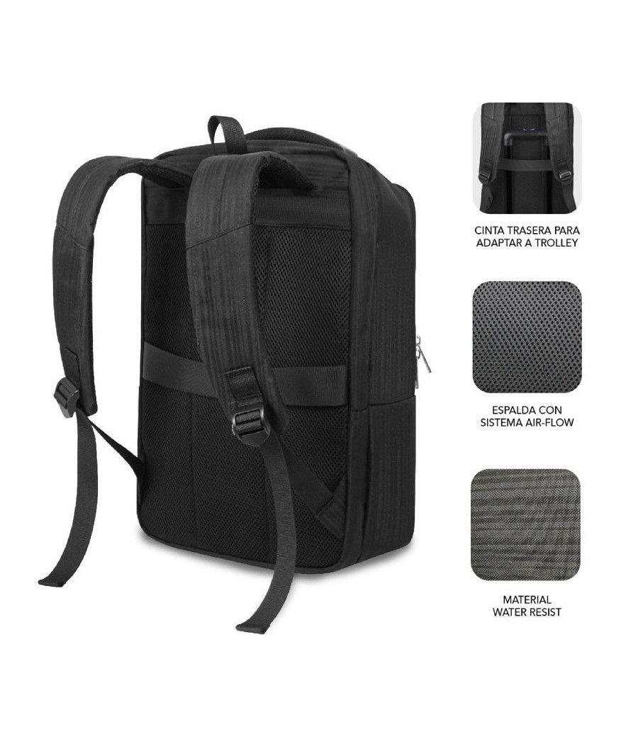 Mochila subblim business v2 ap backpack para portátiles hasta 15.6'/ puerto usb/ negra - Imagen 3