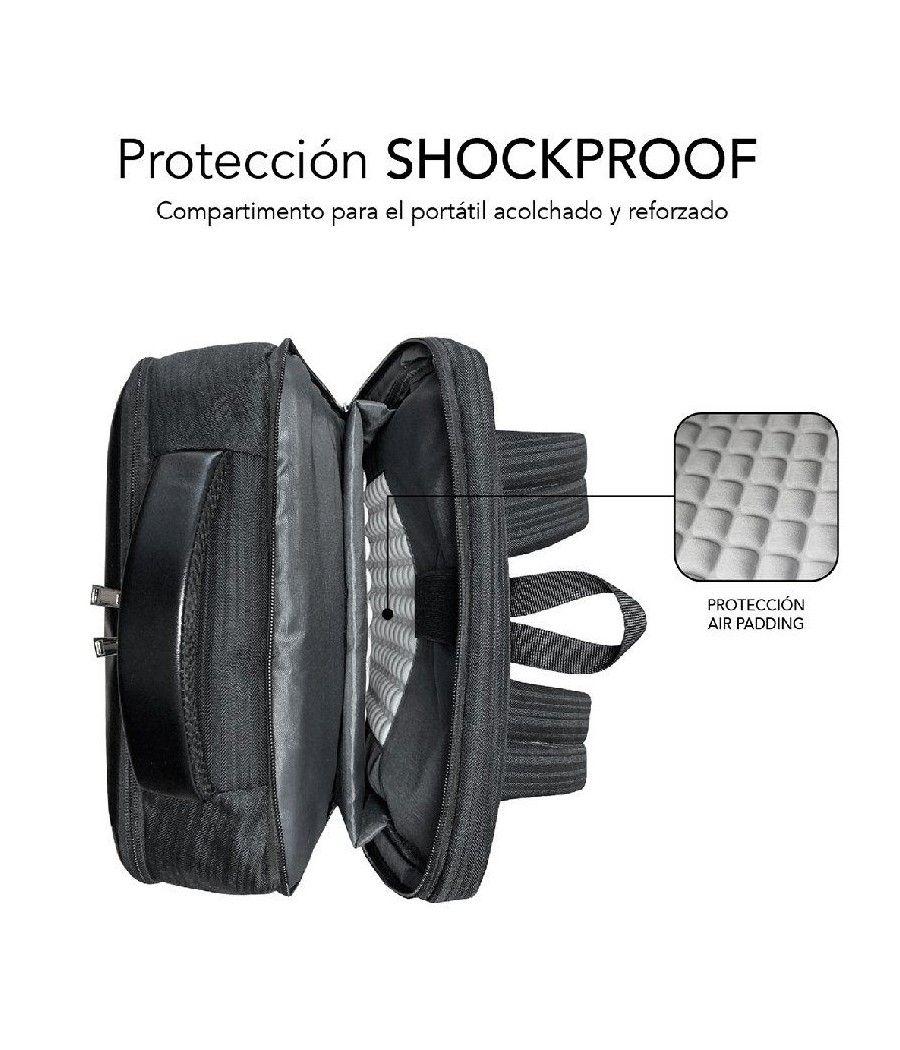 Mochila subblim business v2 ap backpack para portátiles hasta 15.6'/ puerto usb/ negra - Imagen 5