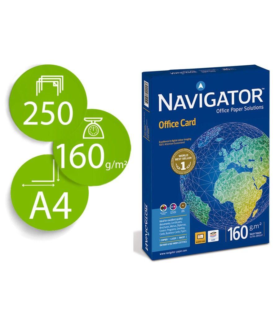 Papel fotocopiadora navigator din a4 160 gramos papel multiuso ink-jet y láser paquete de 250 hojas - Imagen 1