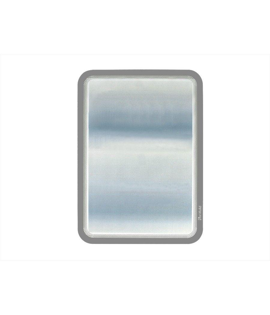 Marco porta anuncios tarifold magneto din a4 dorso adhesivo removible color gris pack de 2 unidades - Imagen 2