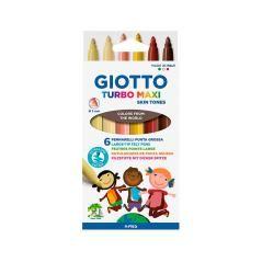 Rotulador giotto turbo maxi skin tones lavable punta bloqueada caja de 6 colores surtidos PACK 10 UNIDADES - Imagen 3