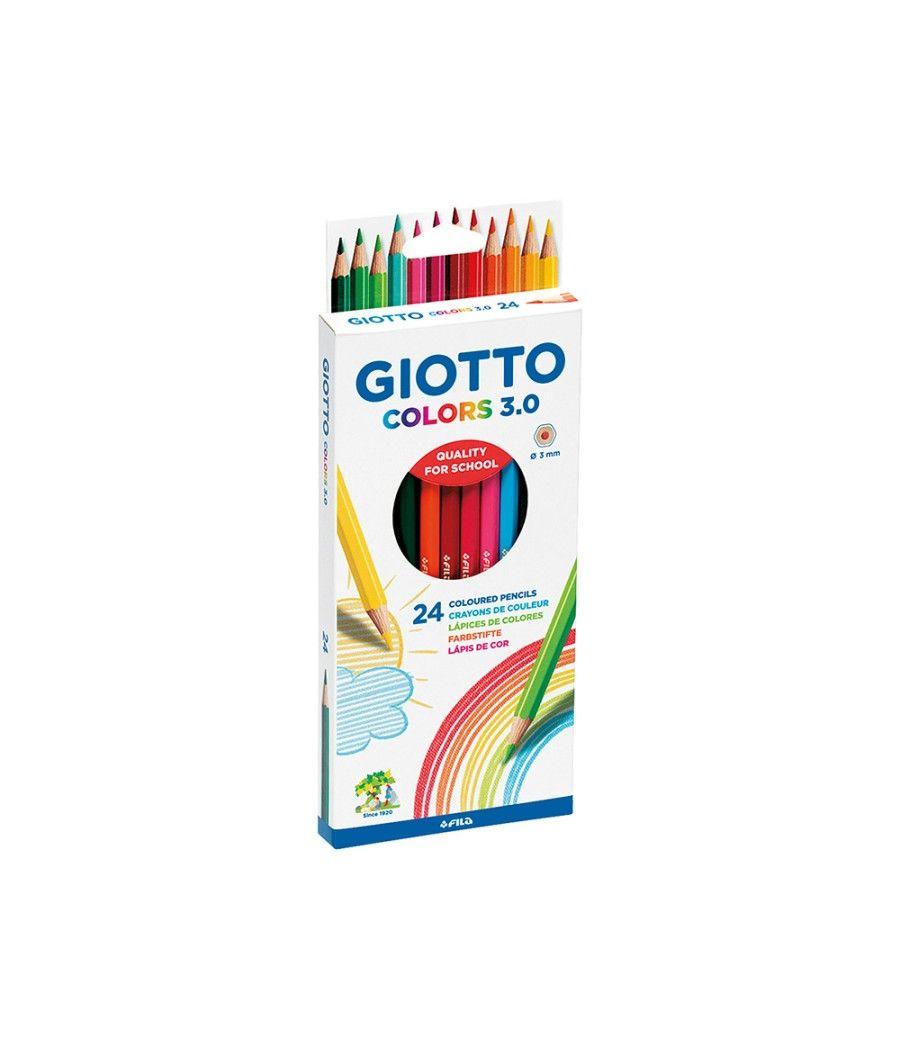 Lápices de colores giotto colors 3.0 mina 3 mm caja de 24 colores surtidos PACK 10 UNIDADES - Imagen 3