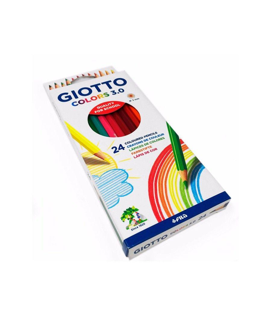 Lápices de colores giotto colors 3.0 mina 3 mm caja de 24 colores surtidos PACK 10 UNIDADES - Imagen 5