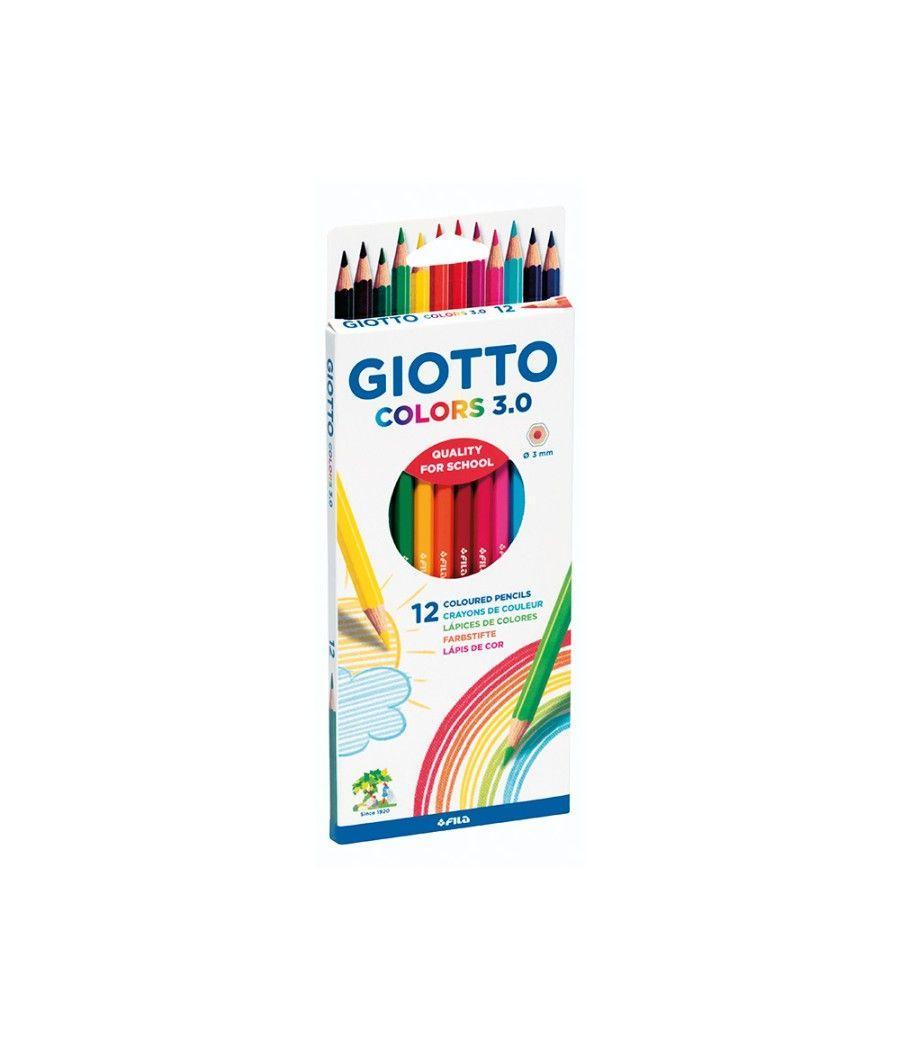 Lápices de colores giotto colors 3.0 mina 3 mm caja de 12 colores surtidos PACK 20 UNIDADES - Imagen 3