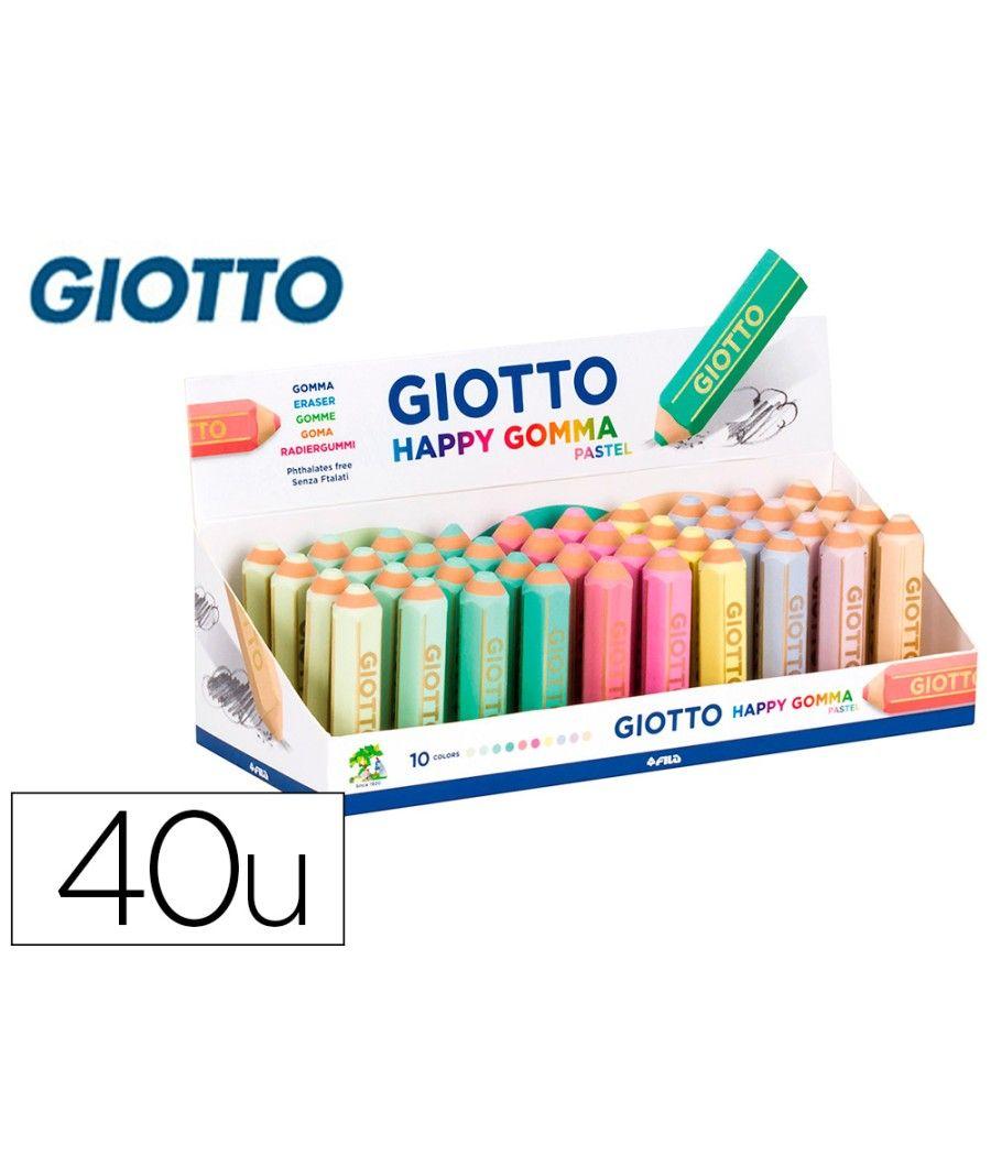 Goma giotto happy gomma pastel forma de lápiz PACK 40 UNIDADES - Imagen 2