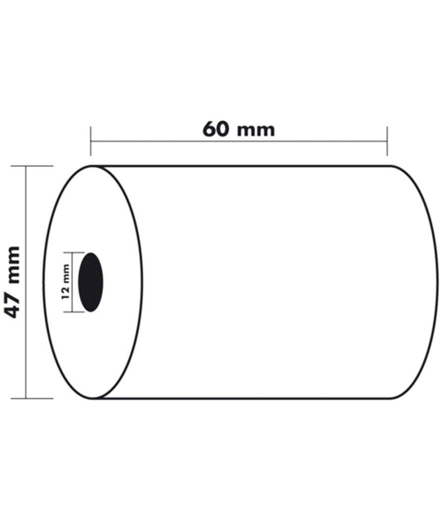 Rollo sumadora exacompta termico 60 mm x 47 mm 55 g/m2 PACK 10 UNIDADES - Imagen 6
