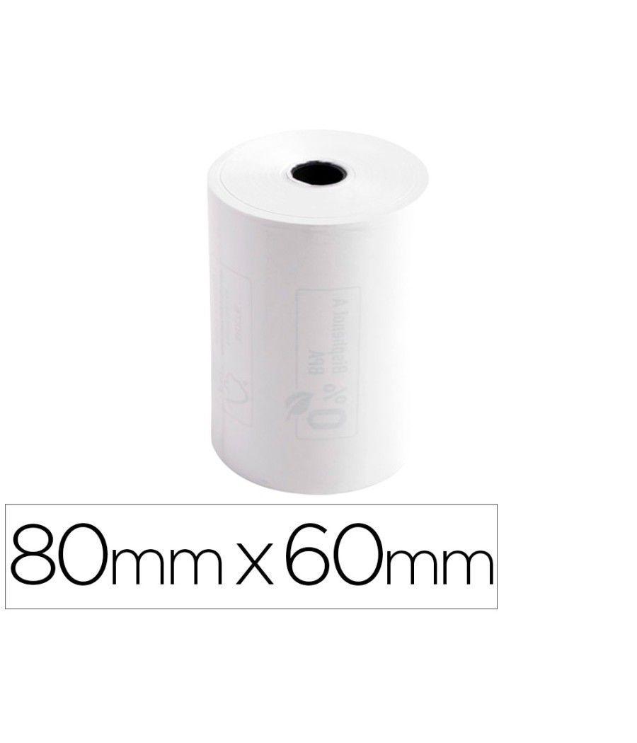 Rollo sumadora exacompta termico 80 mm x 60 mm 48 g/m2 PACK 10 UNIDADES - Imagen 2