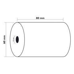 Rollo sumadora exacompta termico 80 mm x 60 mm 48 g/m2 PACK 10 UNIDADES - Imagen 7