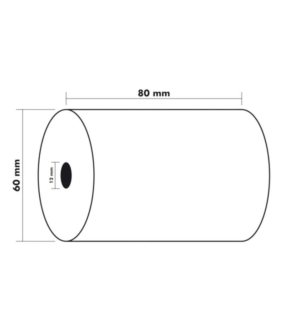 Rollo sumadora exacompta termico 80 mm x 60 mm 48 g/m2 PACK 10 UNIDADES - Imagen 7
