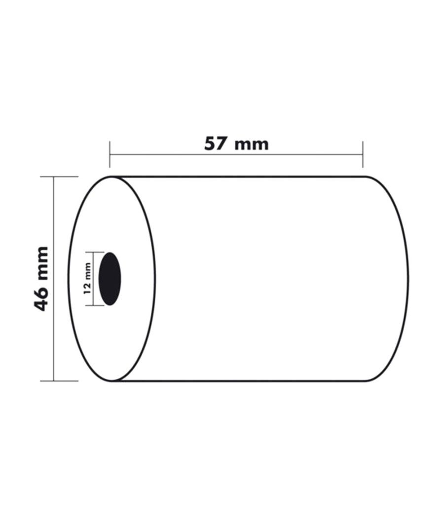 Rollo sumadora exacompta safe contact termico 57 mm x 46 mm 55 g/m2 PACK 5 UNIDADES - Imagen 6