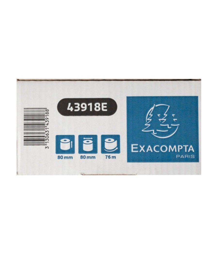 Rollo sumadora exacompta safe contact termico 80 mm x 80 mm 52 g/m2 PACK 10 UNIDADES - Imagen 9