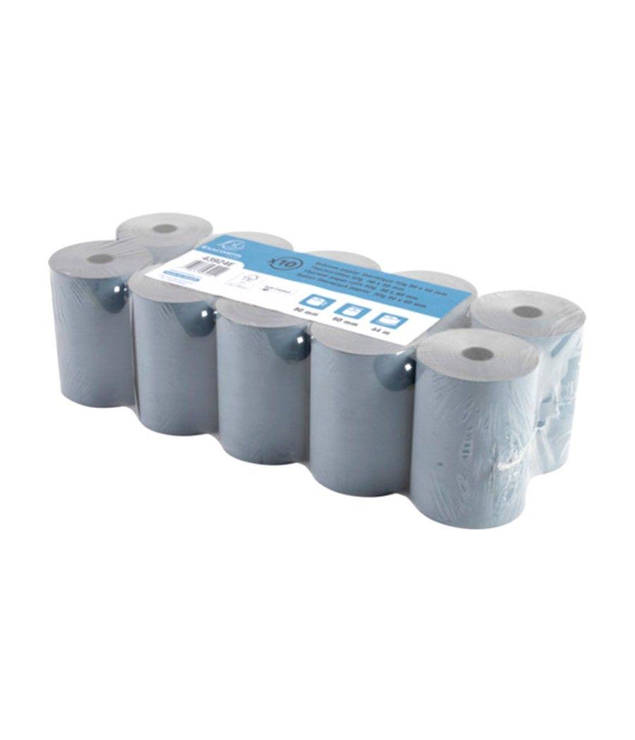 Rollo sumadora exacompta safe contact termico 80 mm x 60 mm 52 g/m2 PACK 10 UNIDADES - Imagen 3