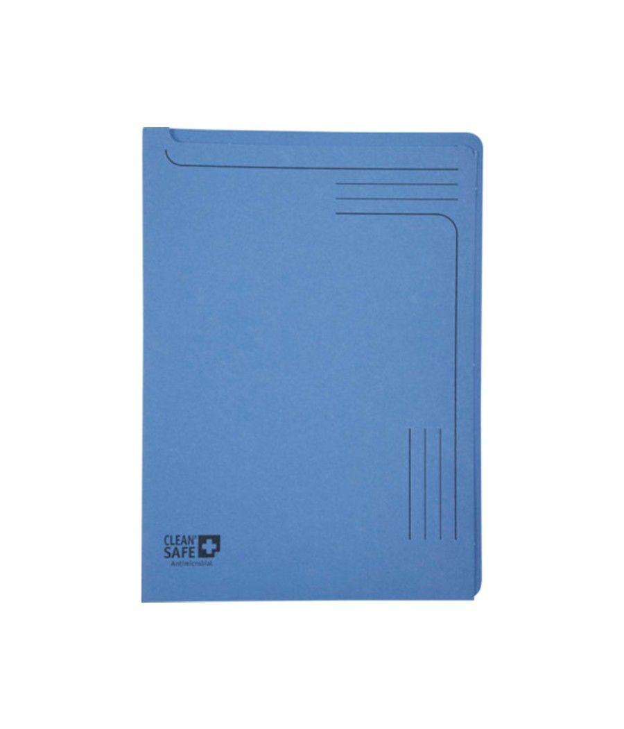 Carpeta dossier uñero exacompta clean safe cartulina 400 gr din a4 azul paquete de 5 unidades - Imagen 3