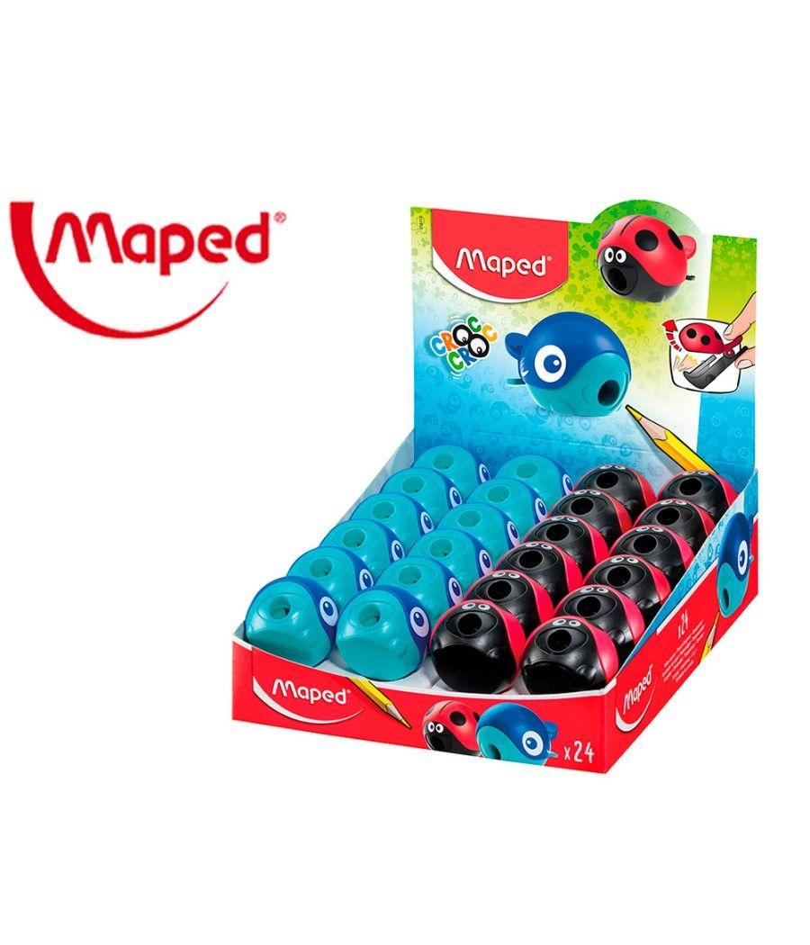 Sacapuntas plástico maped croc croc easy 1 uso con depósito - Imagen 2