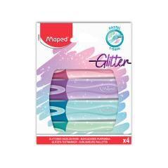 Rotulador maped fluorescente peps pastel con glitter estuche de 4 unidades colores surtidos - Imagen 3