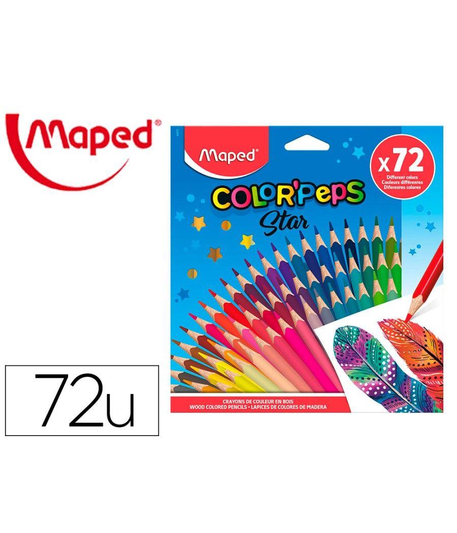 Lápices de colores maped color peps star caja de 72 colores surtidos - Imagen 2