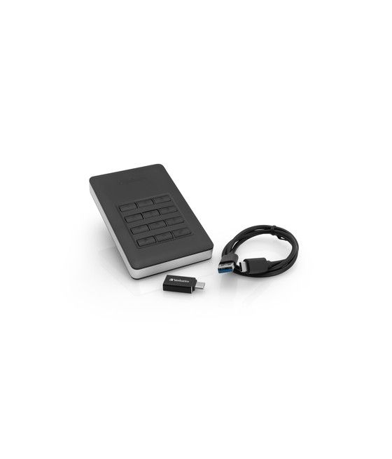 Verbatim Disco duro portátil y seguro Store n Go de 1 TB con teclado - Imagen 3