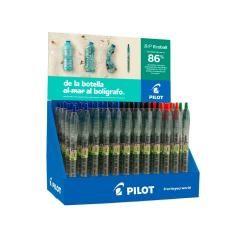 Bolígrafo pilot ecoball plástico reciclado expositor de 60 unidades colores surtidos + 10 bolígrafos - Imagen 3