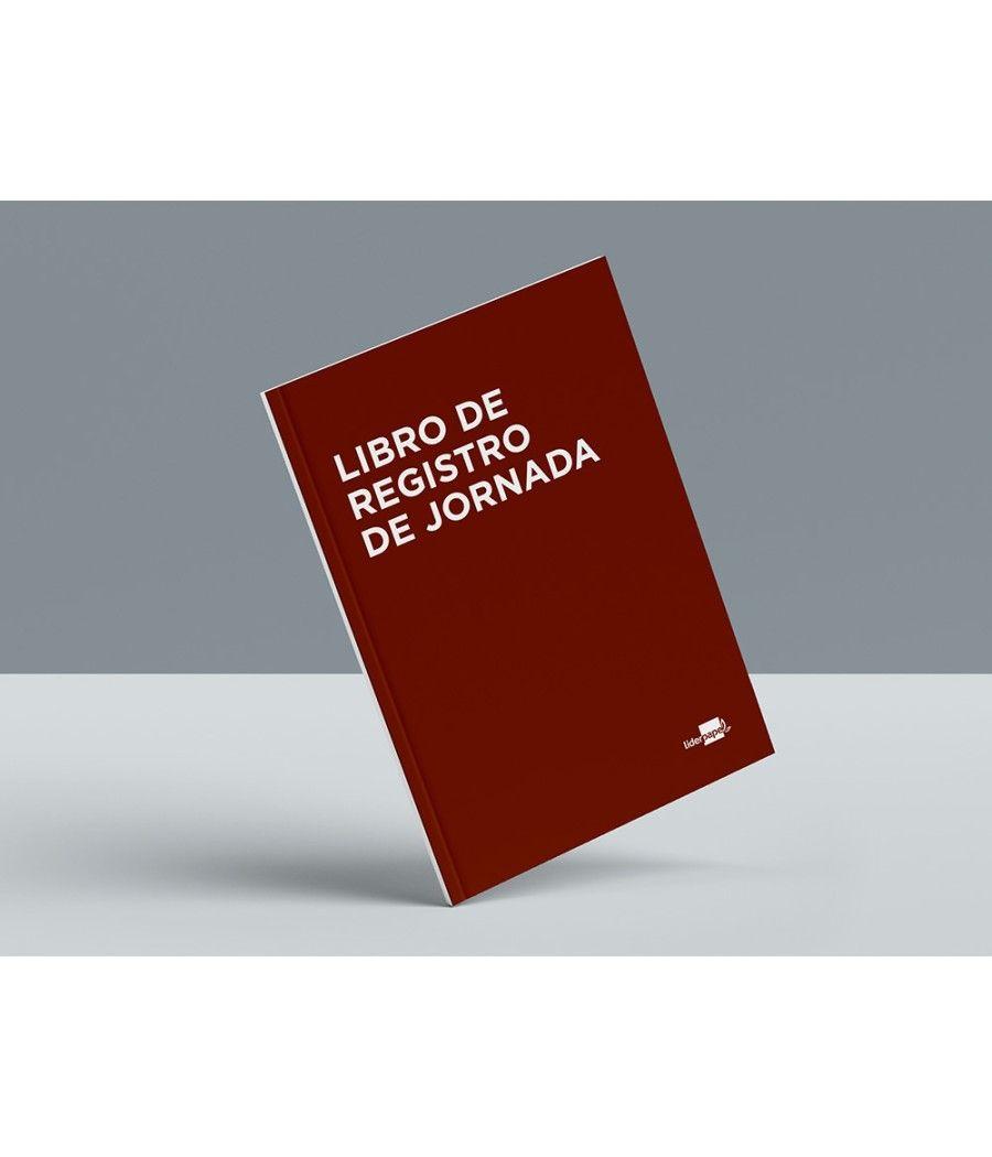 Libro liderpapel registro de jornada empleados a4 10 empleados mes pagina papel blanco 90 g - Imagen 3