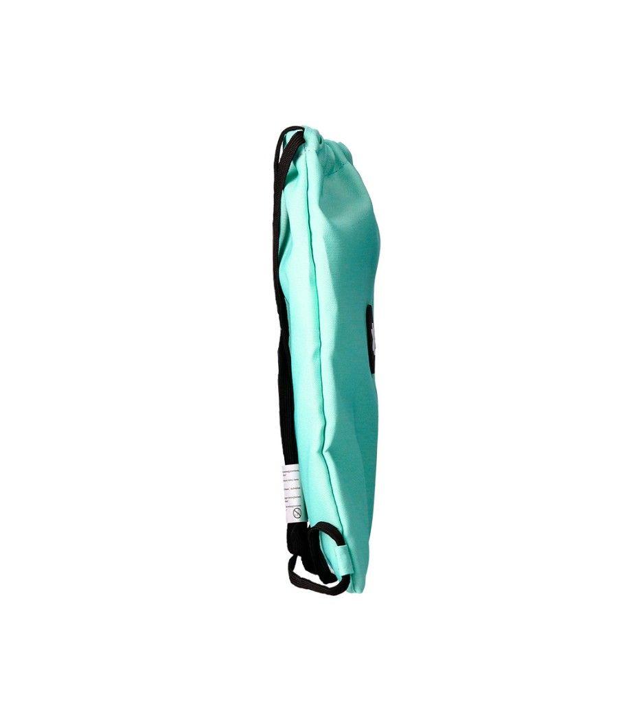 Saco plano antartik bolsillo interior con cremallera color verde menta 350x400 mm - Imagen 4