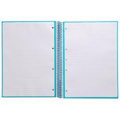 Cuaderno espiral liderpapel a4 micro antartik tapa forrada80h 90 gr horizontal 1 banda 4 taladros color turquesa - Imagen 6