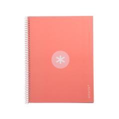 Cuaderno espiral liderpapel a4 micro antartik tapa forrada80h 90 gr horizontal 1 banda 4 taladros color rosa claro - Imagen 3