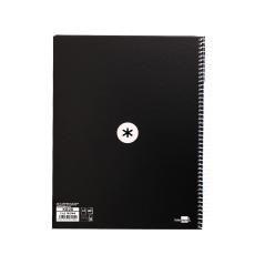 Cuaderno espiral liderpapel a4 micro antartik tapa forrada80h 90 gr horizontal 1 banda 4 taladros color negro - Imagen 4