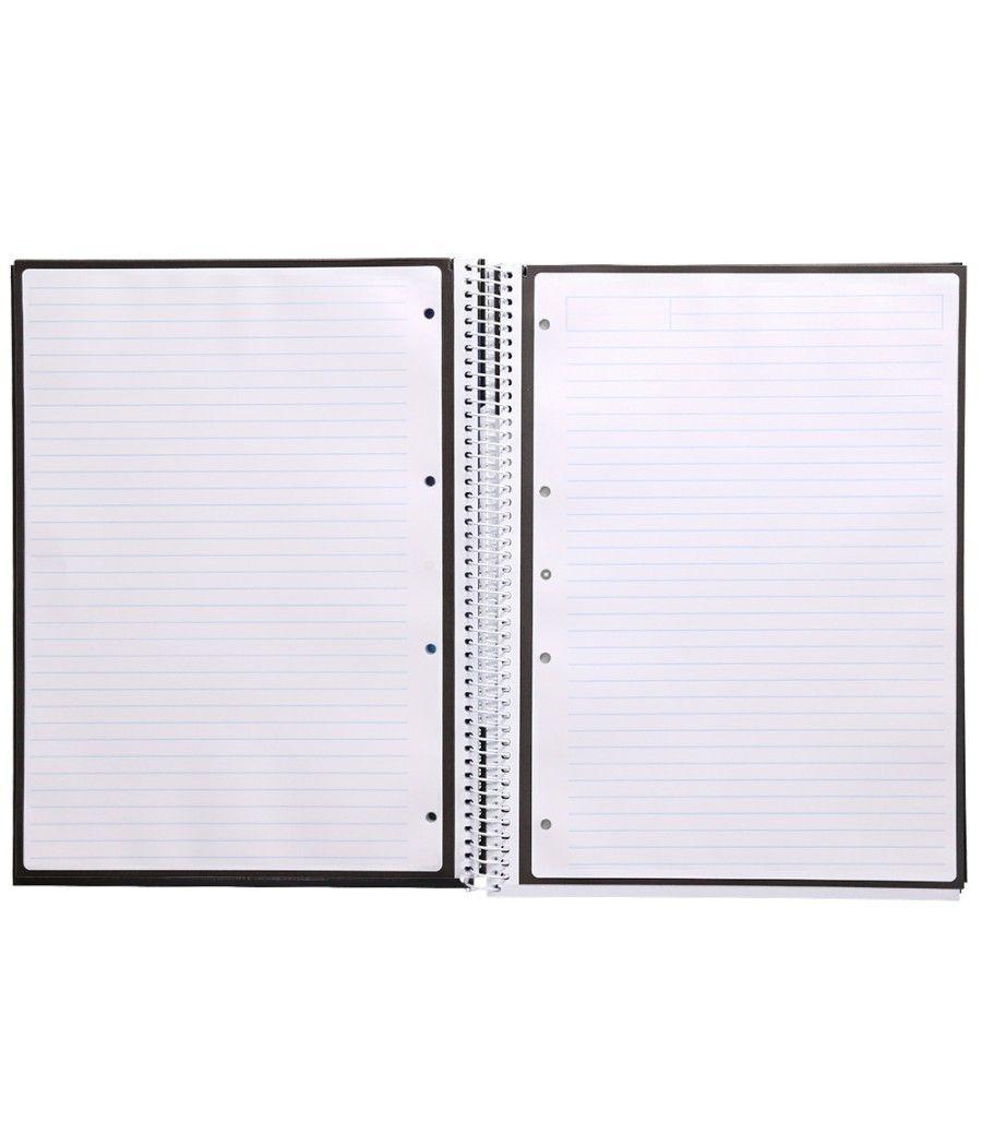 Cuaderno espiral liderpapel a4 micro antartik tapa forrada80h 90 gr horizontal 1 banda 4 taladros color negro - Imagen 6