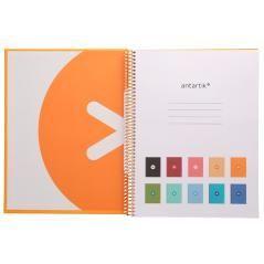 Cuaderno espiral liderpapel a4 micro antartik tapa forrada80h 90 gr horizontal 1 banda 4 taladros color mostaza - Imagen 5