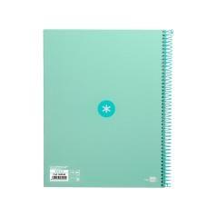 Cuaderno espiral liderpapel a4 micro antartik tapa forrada80h 90 gr horizontal 1 banda 4 taladros color menta - Imagen 4