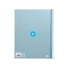 Cuaderno espiral liderpapel a4 micro antartik tapa forrada80h 90 gr horizontal 1 banda 4 taladros color celeste - Imagen 4