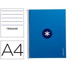 Cuaderno espiral liderpapel a4 micro antartik tapa forrada80h 90 gr horizontal 1 banda 4 taladros color azul oscuro - Imagen 2