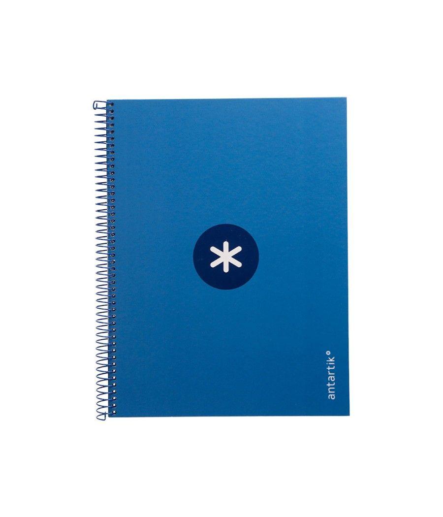 Cuaderno espiral liderpapel a4 micro antartik tapa forrada80h 90 gr horizontal 1 banda 4 taladros color azul oscuro - Imagen 3