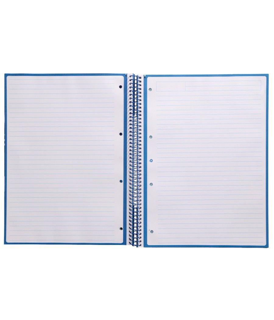 Cuaderno espiral liderpapel a4 micro antartik tapa forrada80h 90 gr horizontal 1 banda 4 taladros color azul oscuro - Imagen 6
