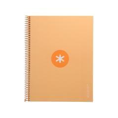 Cuaderno espiral liderpapel a4 micro antartik tapa forrada80h 90 gr horizontal 1 banda 4 taladros color amarillo clar - Imagen 3