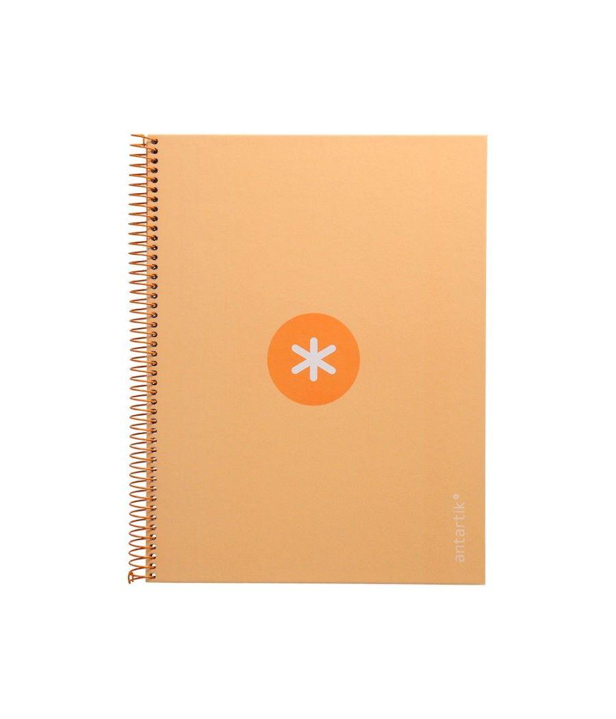 Cuaderno espiral liderpapel a4 micro antartik tapa forrada80h 90 gr horizontal 1 banda 4 taladros color amarillo clar - Imagen 3