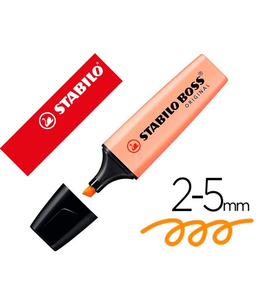 Rotulador stabilo boss fluorescente 70 pastel naranja palido PACK 10 UNIDADES - Imagen 2