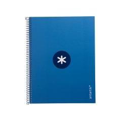 Cuaderno espiral liderpapel a4 micro antartik tapa forrada 80h 90 gr cuadro 5mm 1 banda 4 taladros azul oscuro - Imagen 3