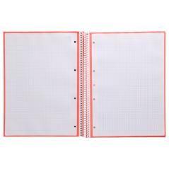 Cuaderno espiral liderpapel a4 micro antartik tapa forrada 80h 90 gr cuadro 5mm 1 banda 4 taladros rosa claro - Imagen 6