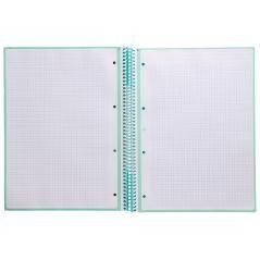 Cuaderno espiral liderpapel a4 micro antartik tapa forrada 80h 90 gr cuadro 5mm 1 banda 4 taladros menta - Imagen 6