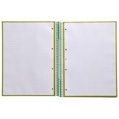 Cuaderno espiral liderpapel a4 micro antartik tapa forrada 80h 90 gr cuadro 5mm 1 banda 4 taladros verde - Imagen 6