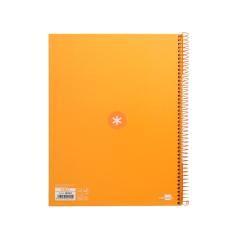 Cuaderno espiral liderpapel a4 micro antartik tapa forrada 80h 90 gr cuadro 5mm 1 banda 4 taladros mostaza - Imagen 4