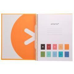 Cuaderno espiral liderpapel a4 micro antartik tapa forrada 80h 90 gr cuadro 5mm 1 banda 4 taladros mostaza - Imagen 5