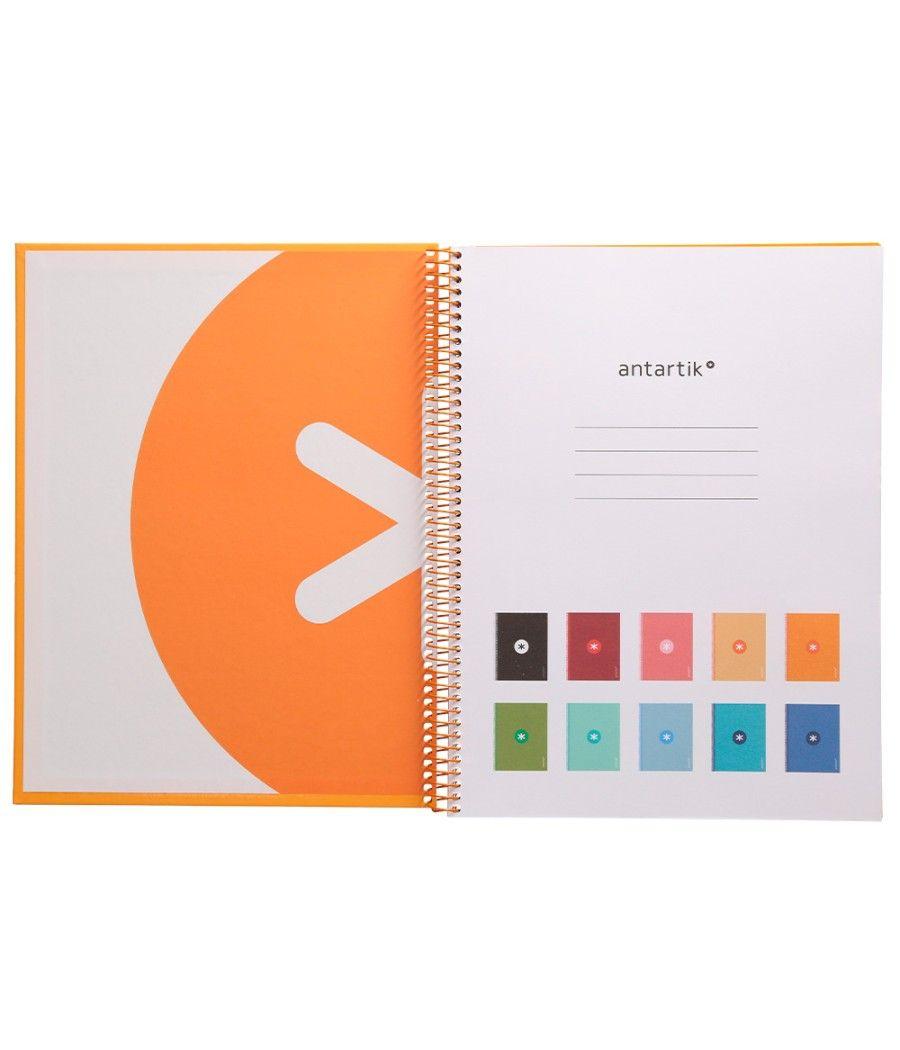 Cuaderno espiral liderpapel a4 micro antartik tapa forrada 80h 90 gr cuadro 5mm 1 banda 4 taladros mostaza - Imagen 5