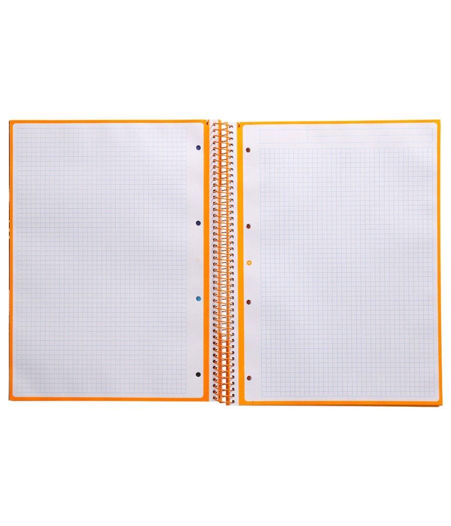 Cuaderno espiral liderpapel a4 micro antartik tapa forrada 80h 90 gr cuadro 5mm 1 banda 4 taladros mostaza - Imagen 6