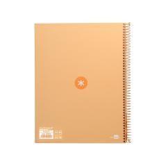 Cuaderno espiral liderpapel a4 micro antartik tapa forrada 80h 90 gr cuadro 5mm 1 banda 4 taladros amarillo cl - Imagen 4