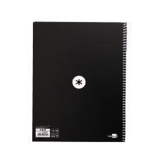 Cuaderno espiral liderpapel a4 micro antartik tapa forrada 80h 90 gr cuadro 5mm 1 banda 4 taladros negro - Imagen 4