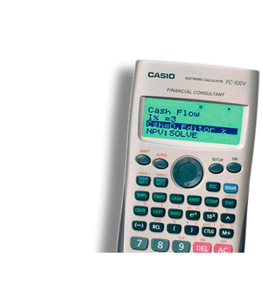 Calculadora casio fc-100v financiera 4 lineas 10+2 dígitos almacénamiento flash calculo de ganancias con tapa - Imagen 6