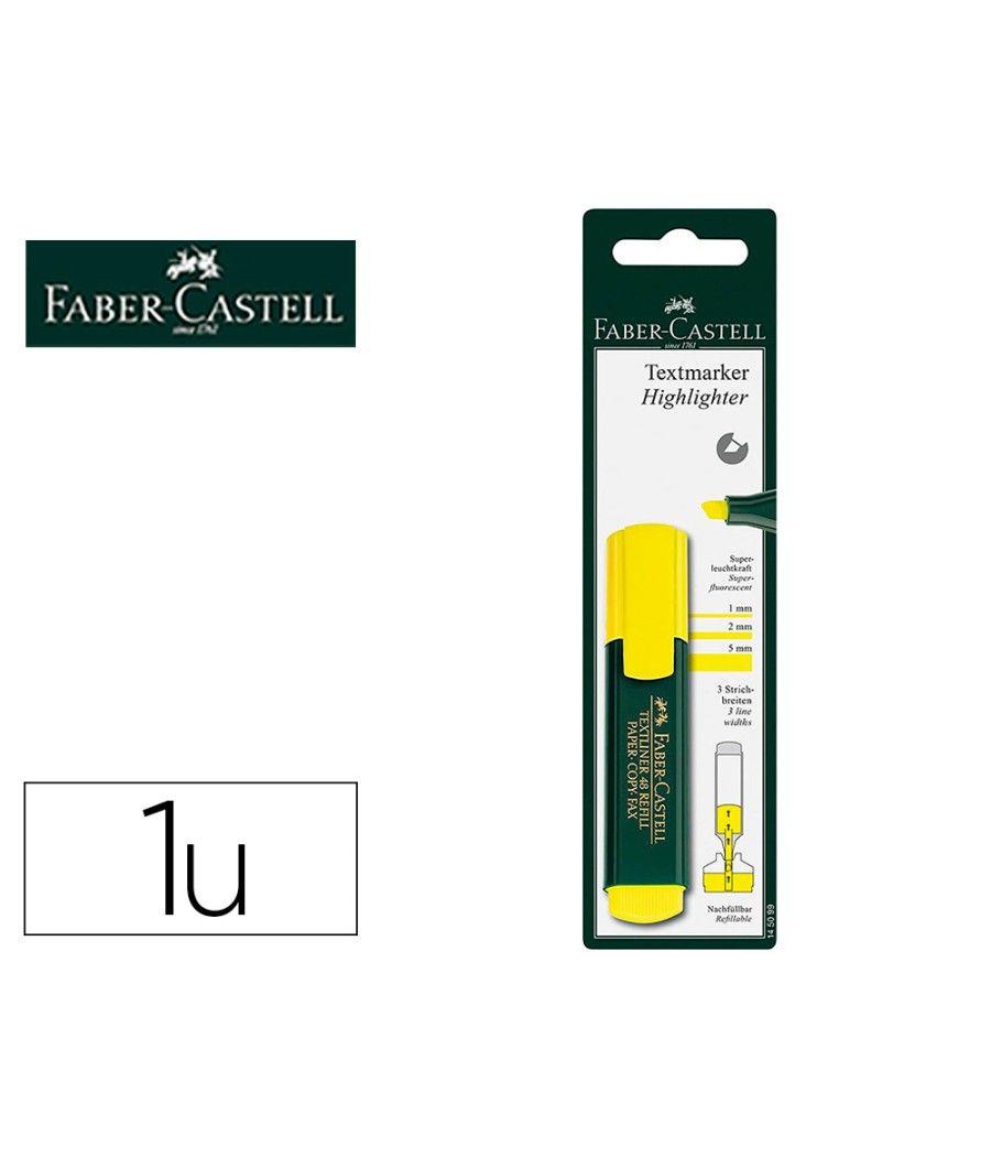 Rotulador faber castell fluorescente textliner 48-07 amarillo blister de 1 unidad - Imagen 2
